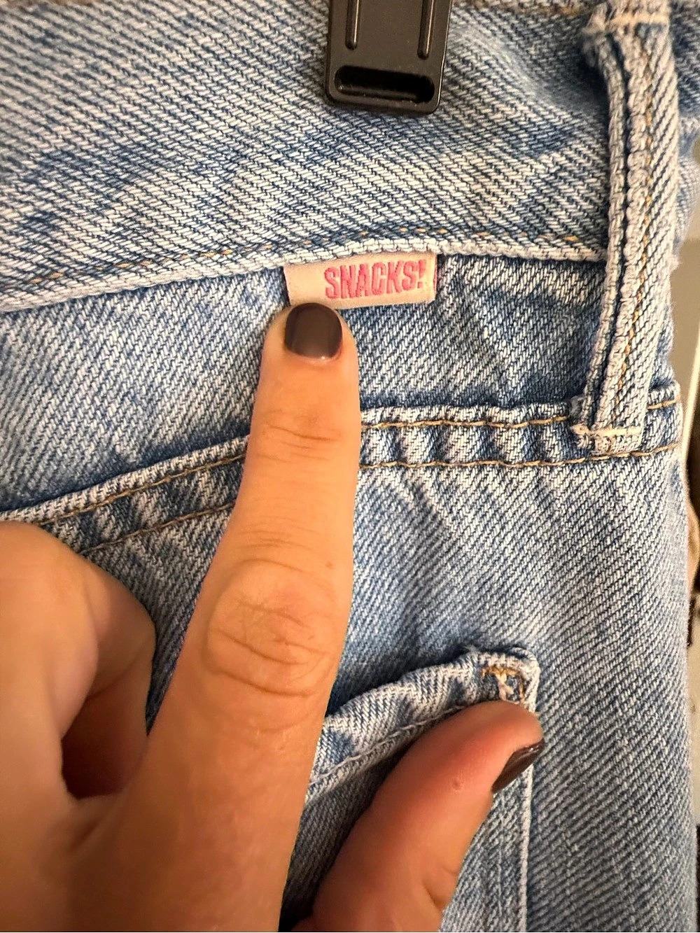 Mother Snacks! The Lemon Twist Sneak Wide Leg Jeans in Blue Waist 28 - Picture 7 of 9